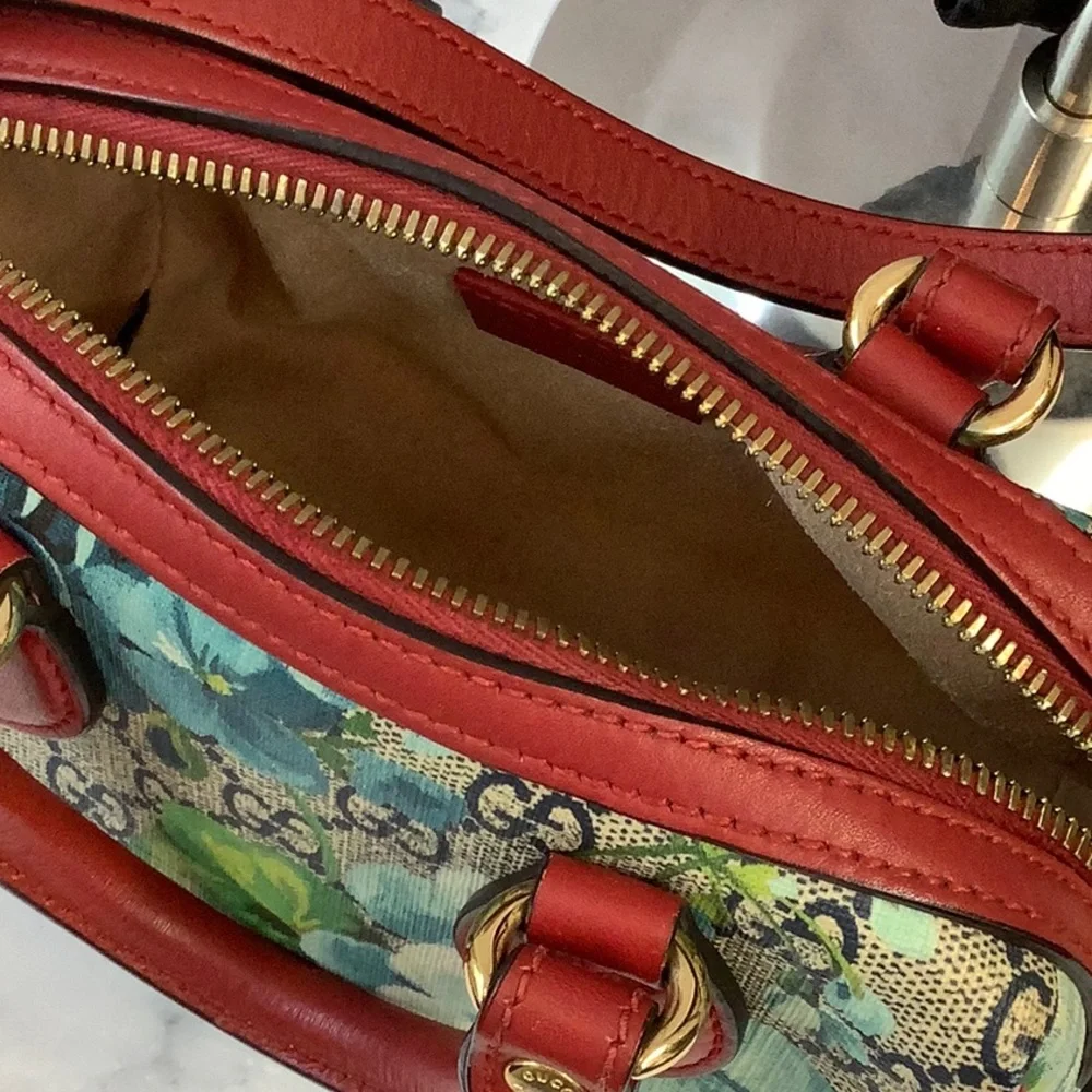 GUC Gucci Blooms Supreme Mini Boston Women's Handbag - Picture 2 of 4